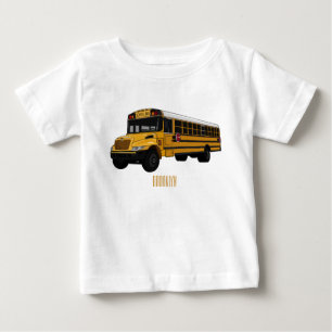 School bus cartoon illustration  baby T-Shirt
