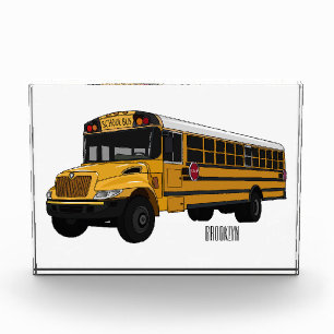 School bus cartoon illustration  photo block