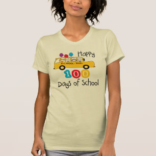 School Bus Celebrate 100 Days T-Shirt