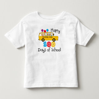 School Bus Celebrate 100 Days Toddler T-Shirt