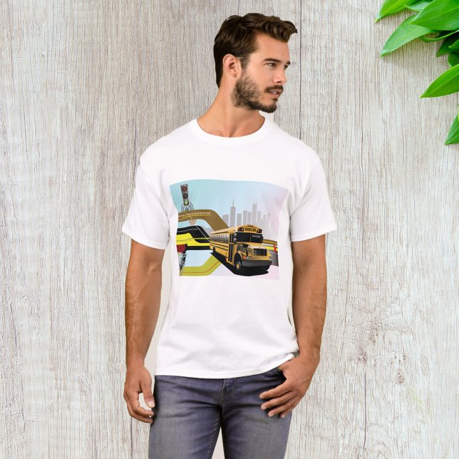 School Bus City Scene T-Shirt (Creator Uploaded)