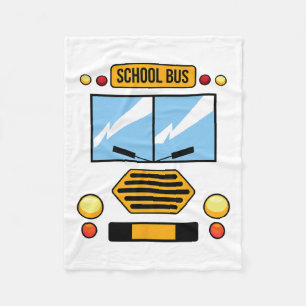 School Bus Costume Cool Easy Vehicle Halloween Gif Fleece Blanket