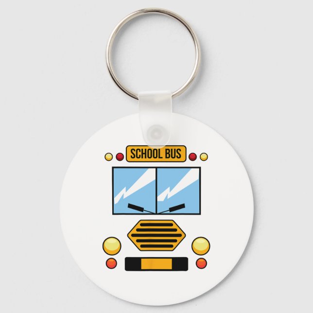 School Bus Costume Cool Easy Vehicle Halloween Gif Key Ring (Front)