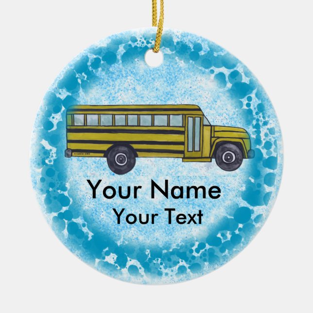 School Bus custom Ornament (Front)