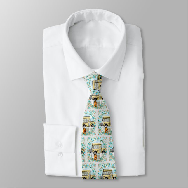 School Bus Day Tie (Tied)