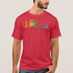 SCHOOL BUS DRIVER HEARTBEAT WATERCOLOR T-Shirt