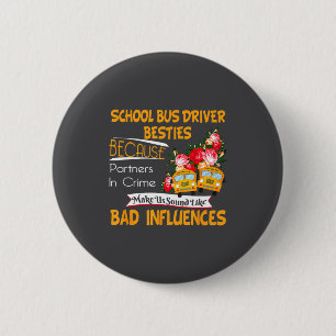 School Bus Driver Ies  6 Cm Round Badge