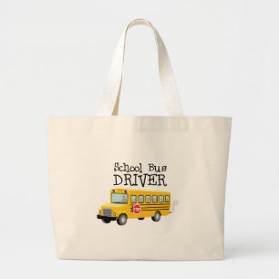 School Bus Driver Large Tote Bag