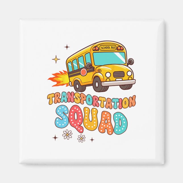 School Bus Driver Life Yellow Bus Transportation S Magnet (Front)