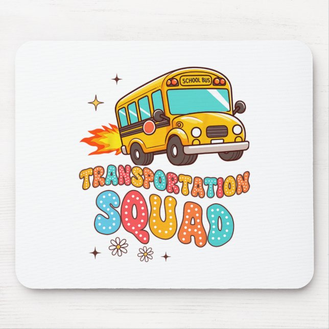 School Bus Driver Life Yellow Bus Transportation S Mouse Pad (Front)