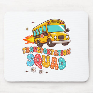 School Bus Driver Life Yellow Bus Transportation S Mouse Pad