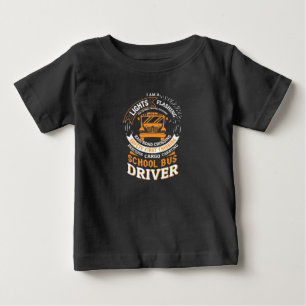School Bus Driver Lights Flashing Baby T-Shirt