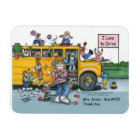 School Bus Driver Magnet, female driver