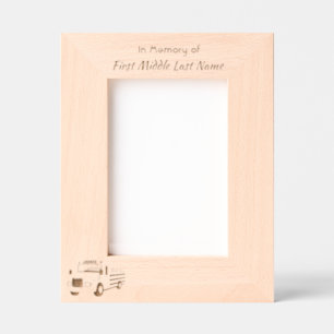 School Bus Driver Memorial Keepsake  Etched Frames
