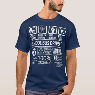 School Bus Driver Multitasking Job Gift Item T-Shirt