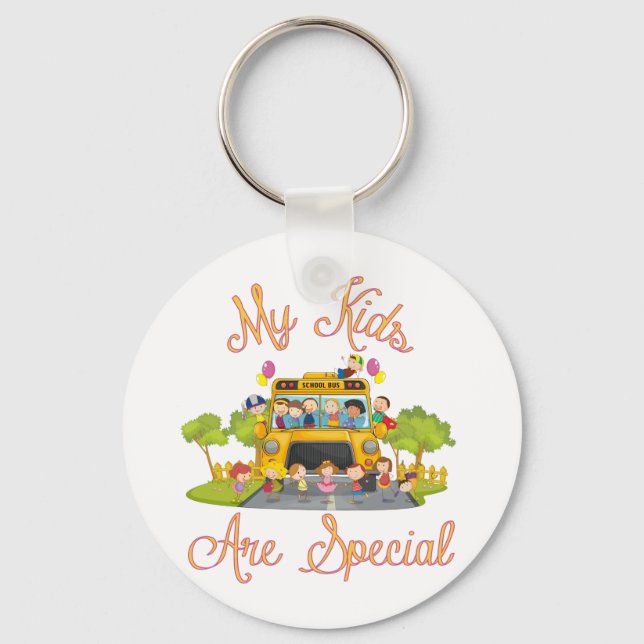 School bus driver My kids are special Key Ring (Front)