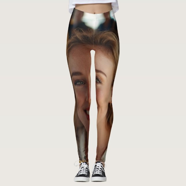 School Bus Driver Photo Customize Leggings (Front)