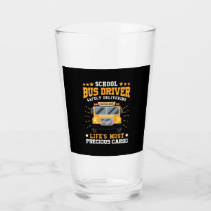 School Bus Driver Safely Delivering Glass