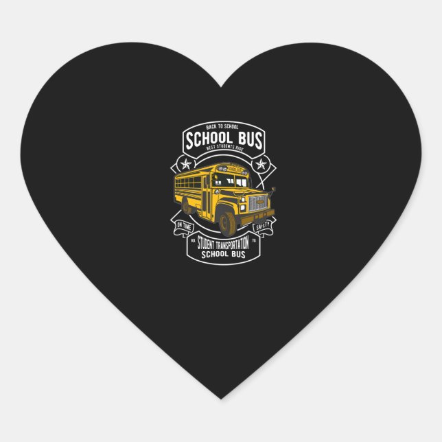 School Bus Driver Shirt Delivery Specialist Bus Heart Sticker (Front)