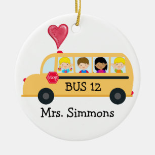 School Bus Driver - SRF Ceramic Tree Decoration