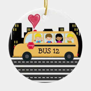 School Bus Driver - SRF Ceramic Tree Decoration