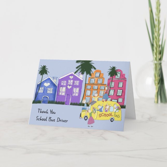 School Bus Driver Thank You Card (Front)