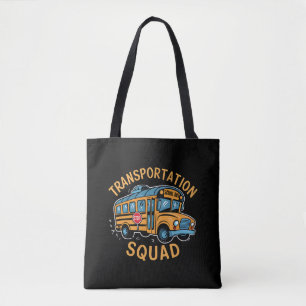 School Bus Driver Transportation Squad Tote Bag