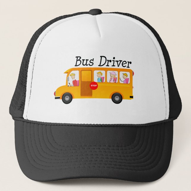 School Bus Driver Trucker Hat (Front)