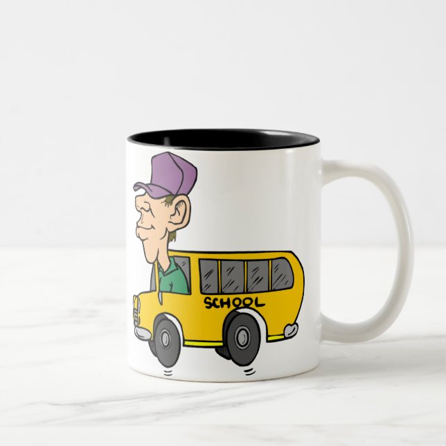 School Bus Driver Two-Tone Coffee Mug (Right)