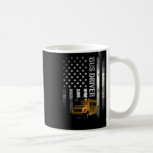 School Bus Driver Usa American Flag Funny Bus Driv Coffee Mug