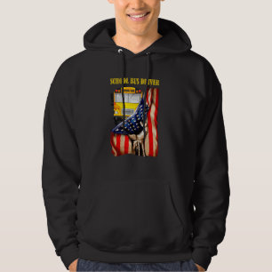 School Bus Driver Usa Flag Proud Blue Red White Hoodie