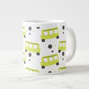 School Bus Driver Yellow Confetti Educational  Large Coffee Mug