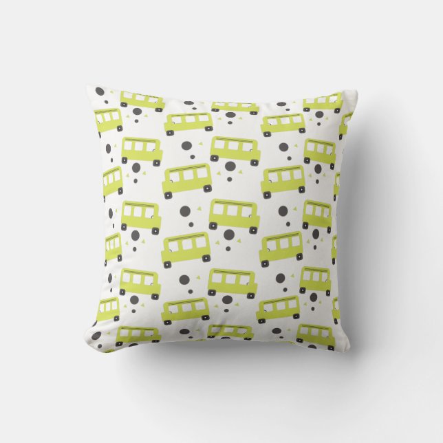 School Bus Driver Yellow Confetti Teacher   Cushion (Front)
