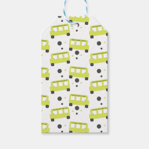 School Bus Driver Yellow Confetti Teacher Gift Tags