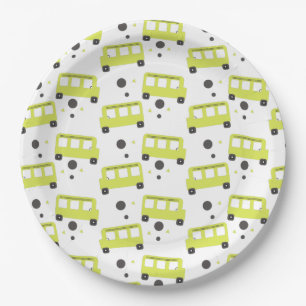 School Bus Driver Yellow Confetti Teacher Paper P Plate