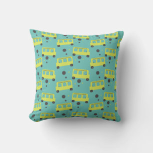 School Bus Driver Yellow Confetti Teacher   Throw  Cushion