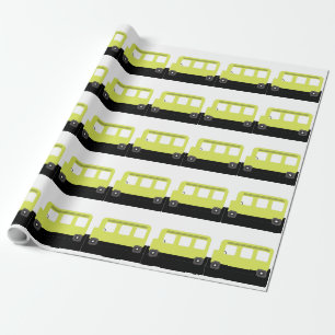 School Bus Driver Yellow Confetti Teacher   Wrapping Paper