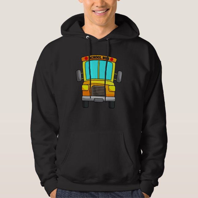 School Bus Driver Yellow Shuttle Student Transit V Hoodie (Front)
