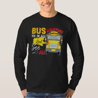 School Bus Drivers Driving Monitors Apparel T-Shirt