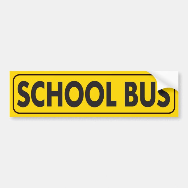 SCHOOL BUS FREQUENT STOPS CAUTION WARNING STUDENTS BUMPER STICKER (Front)