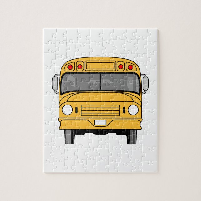 School Bus Front Jigsaw Puzzle (Vertical)