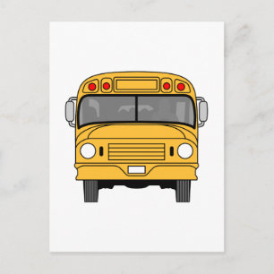 School Bus Front Postcard