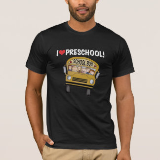 School Bus I Love Preschool T-Shirt