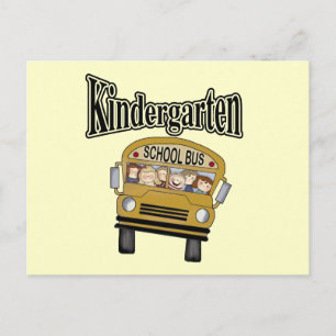 School Bus Kindergarten Tshirts and Gifts Postcard