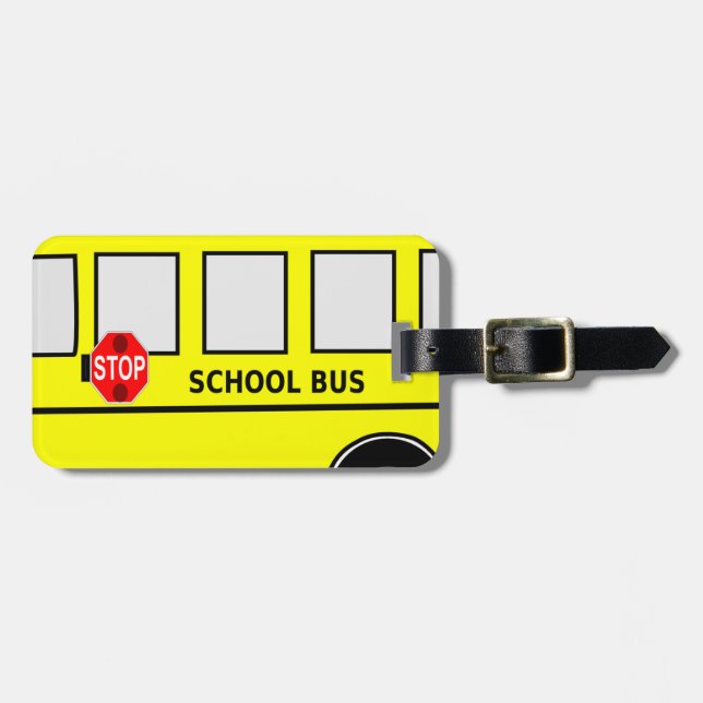 School Bus Luggage Tag (Front Horizontal)