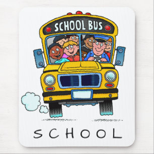 School Bus on Mousepad