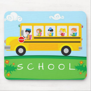 School Bus on Mousepad