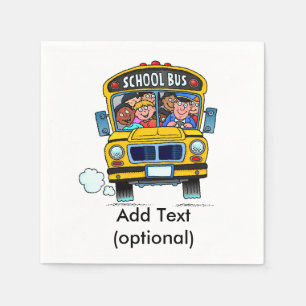 School Bus Paper Napkins