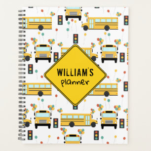 School Bus Party School Monthly Planner