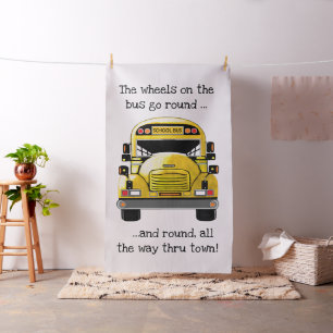 School Bus Personalised Fabric